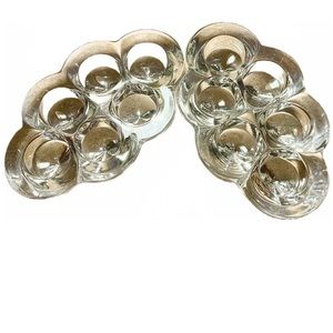 Egg dishes 2 Lead Crystal. Very unique. Hard to find Rare